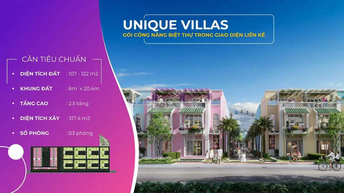 ParaSol Cam Ranh 20 Nhà phố Liền kề Unique Villas ParaSol Cam Ranh