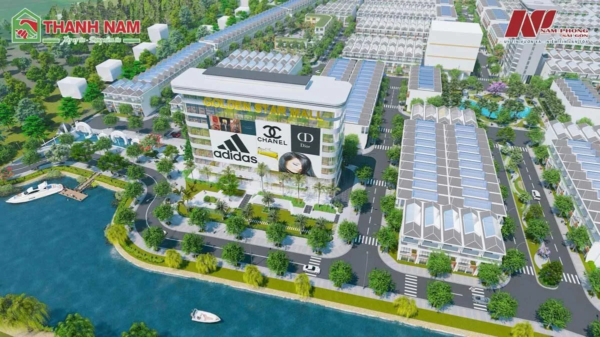 KHU ĐÔ THỊ SAO VÀNG LONG AN 6 Khu trung tâm thương mại Golden Star Mall