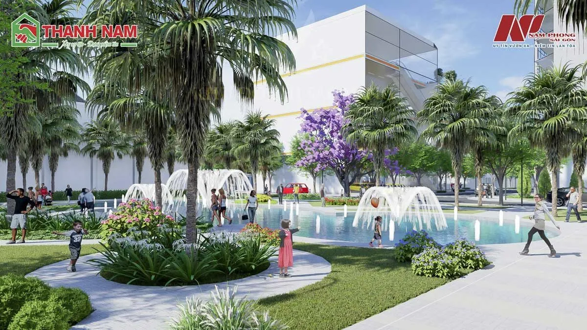 KHU ĐÔ THỊ SAO VÀNG LONG AN 10 Khu công viên nước trung tâm Central Park