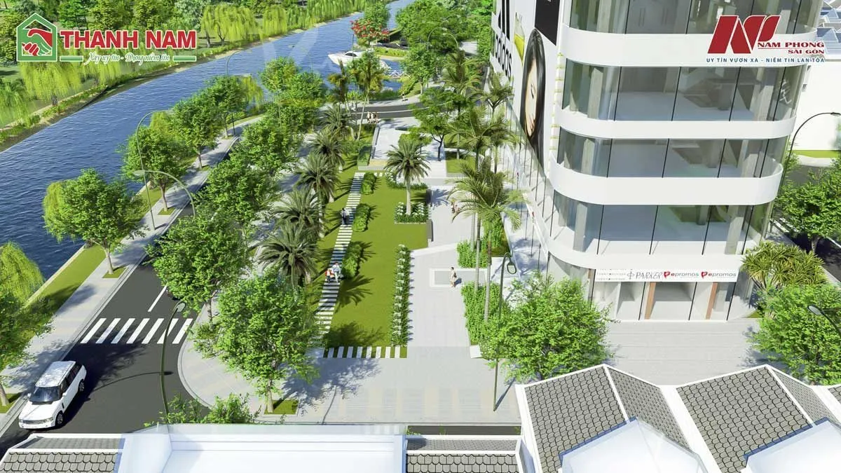 KHU ĐÔ THỊ SAO VÀNG LONG AN 9 Khu công viên ven Sông tại Khu đô thị Sao Vàng