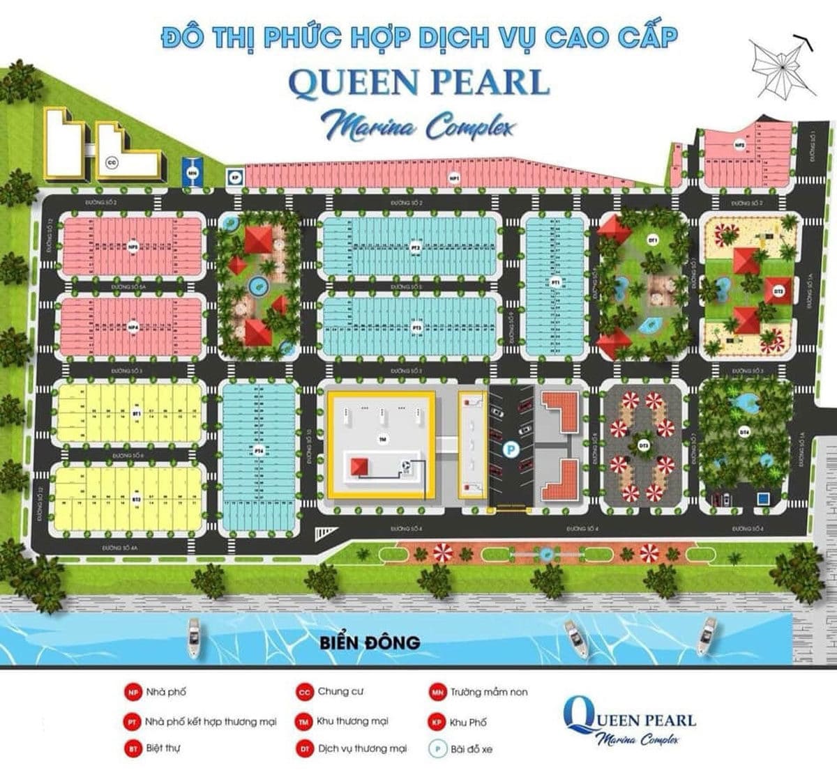 Mặt bằng Dự án Queen Pearl Marina Complex Bình Thuận