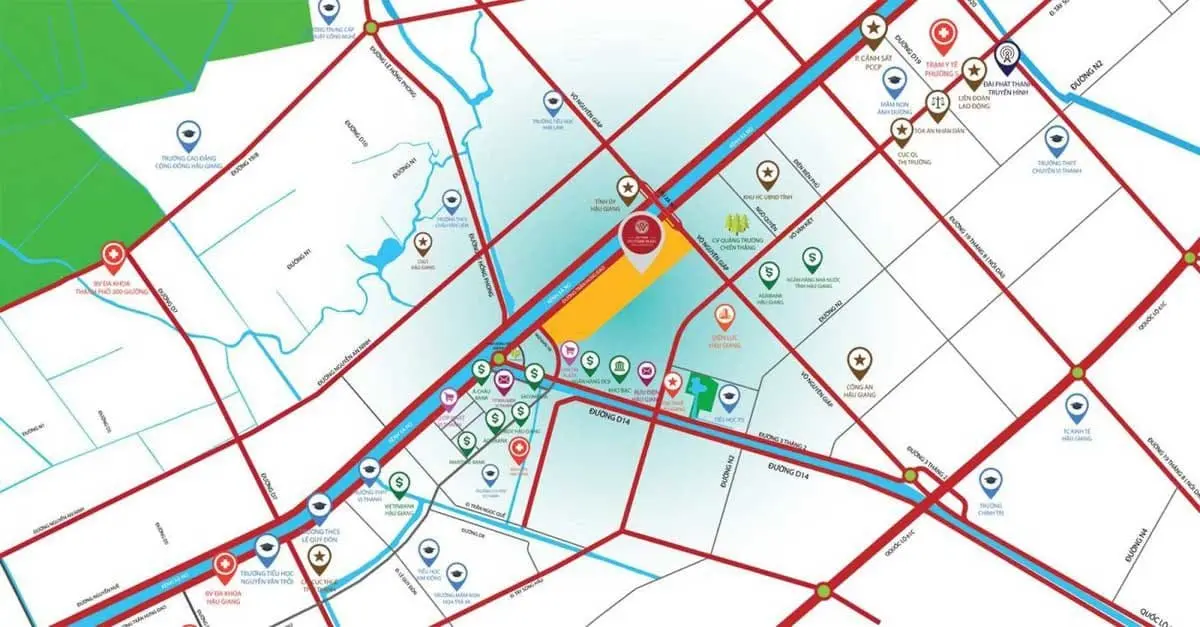 CÁT TƯỜNG WESTERN PEARL VỊ THANH 3 Vị trí Dự án Khu đô thị Cát Tường Western Pearl Vị Thanh Hậu Giang