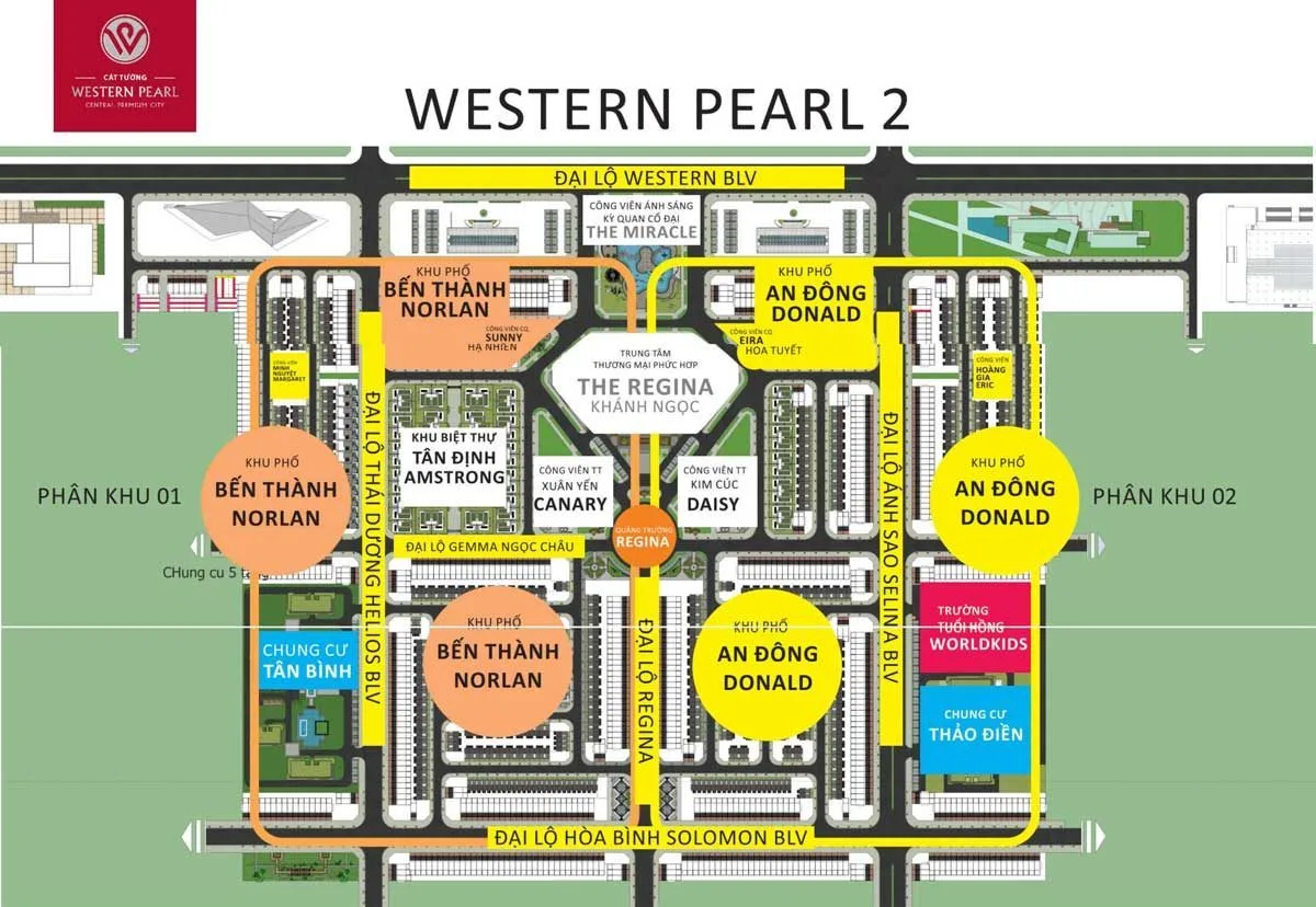 CÁT TƯỜNG WESTERN PEARL VỊ THANH 11 Mặt bằng phân lô Dự án Cát Tường Western Pearl 2