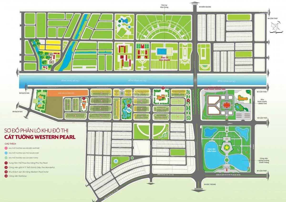 CÁT TƯỜNG WESTERN PEARL VỊ THANH 10 Mặt bằng phân lô Dự án Cát Tường Western Pearl Vị Thanh