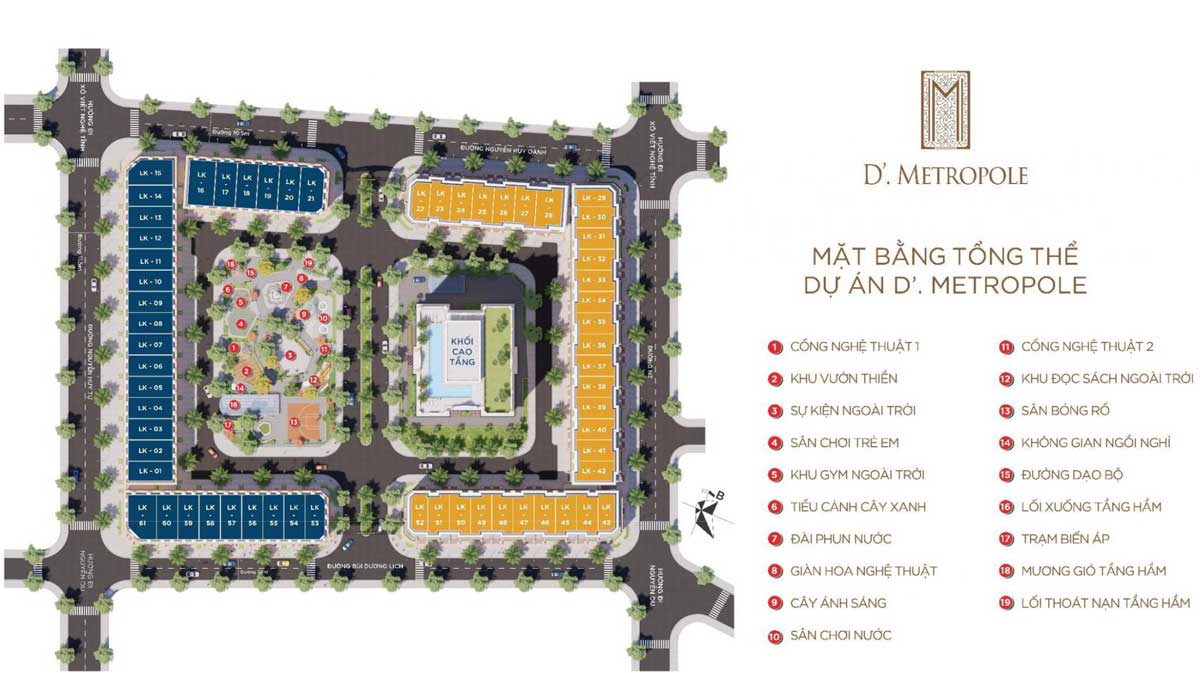 Mặt bằng Dự án D’. Metropole Hà Tĩnh