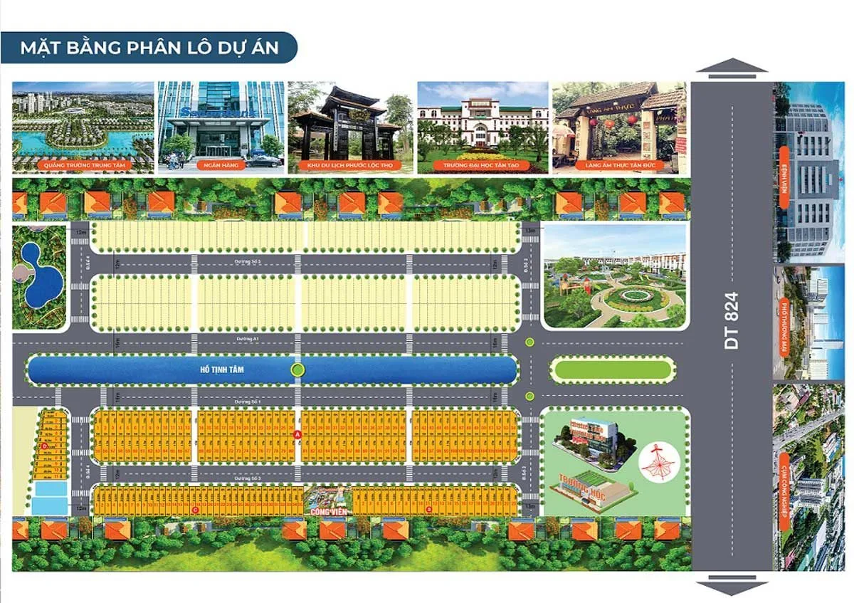 PHỐ CHUYÊN GIA DRAGON TÂN TẠO 6 Mặt bằng Dự án Phố Chuyên Gia Dragon Tân Tạo Long An