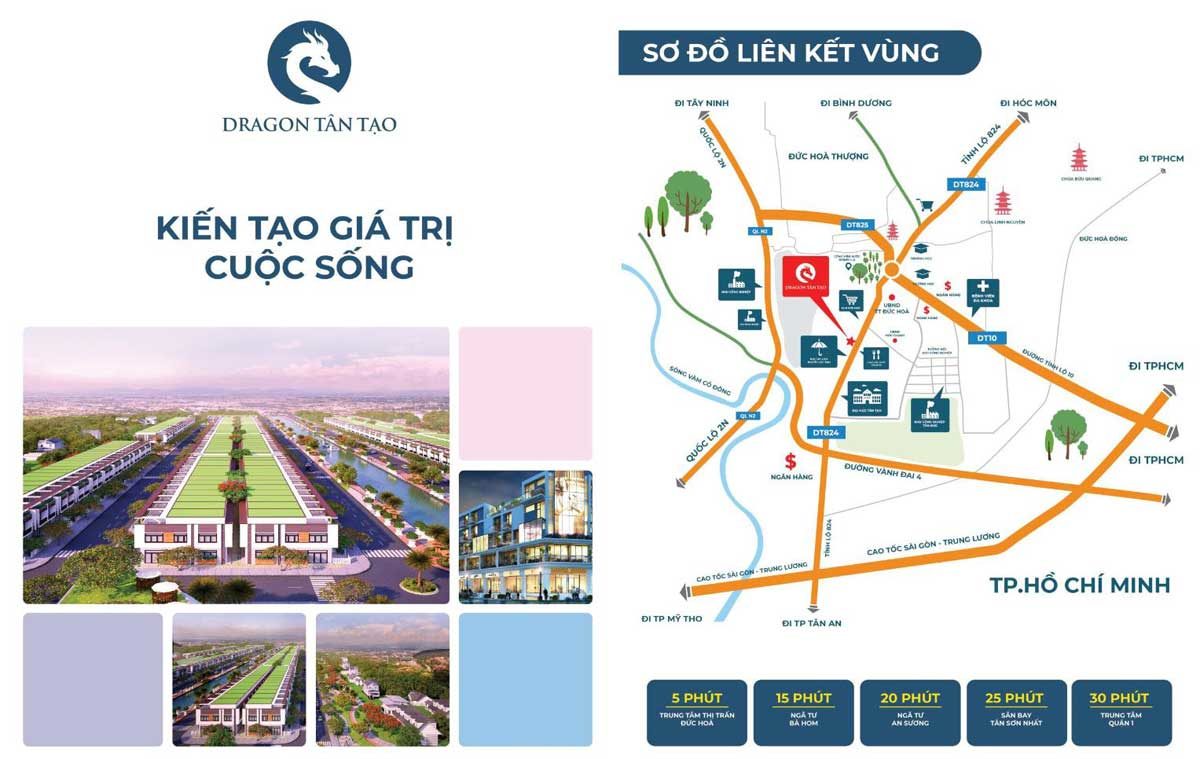 Vị trí Dự án Phố Chuyên Gia Dragon Tân Tạo Long An