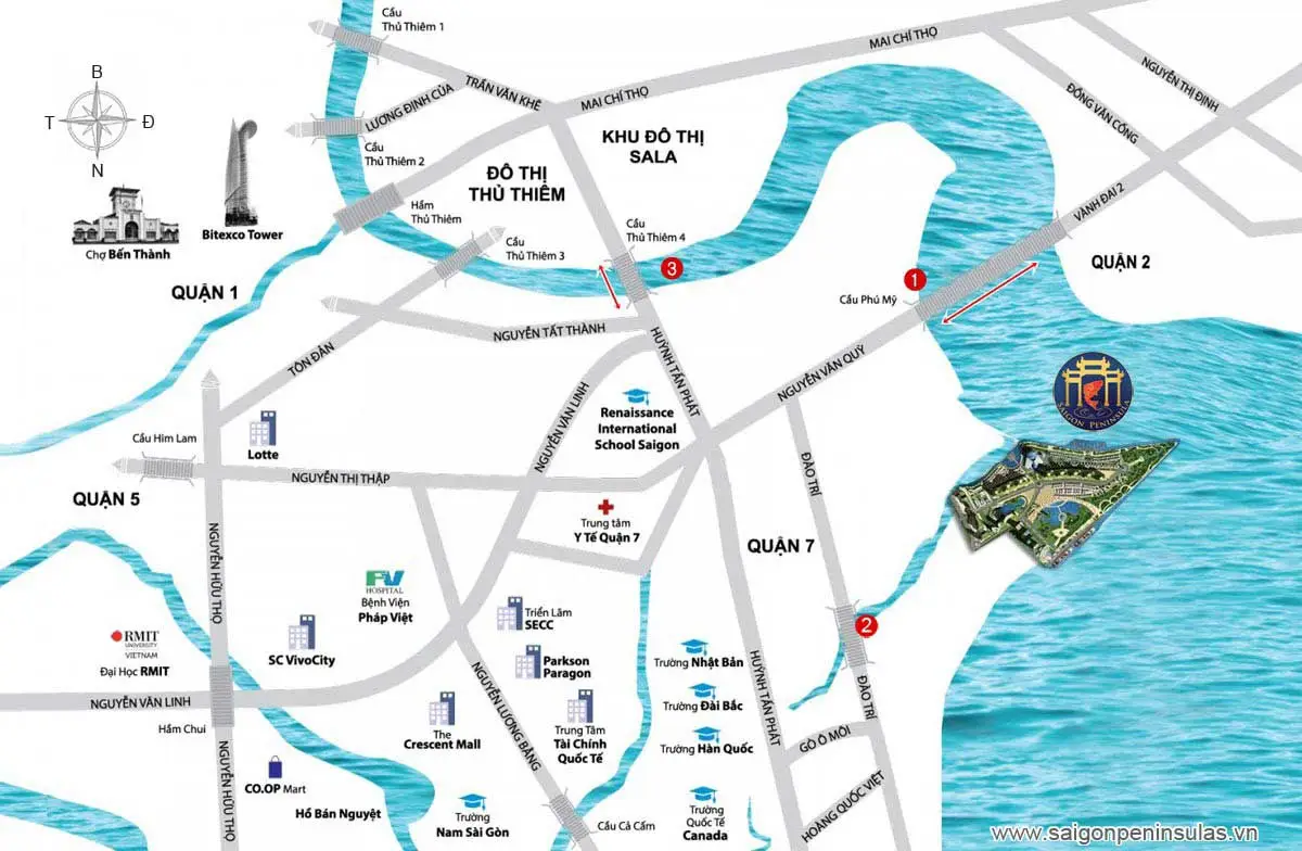 Saigon Peninsula 3 Vị trí Dự án Saigon Peninsula Quận 7