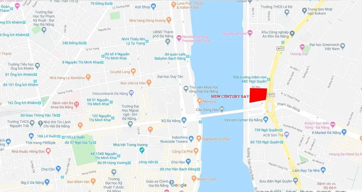 Vị trí Dự án Căn hộ Condotel New Century Bay Đà Nẵng Vị trí Dự án Căn hộ Condotel New Century Bay Đà Nẵng