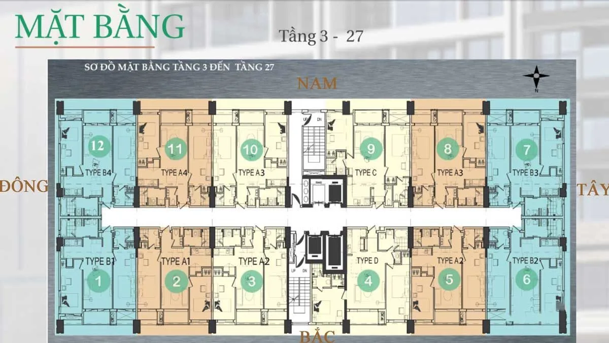 NAGOMI WATERFRONT TOWER 4 Mặt bằng Dự án Căn hộ Nagomi Waterfront Tower Nha Trang