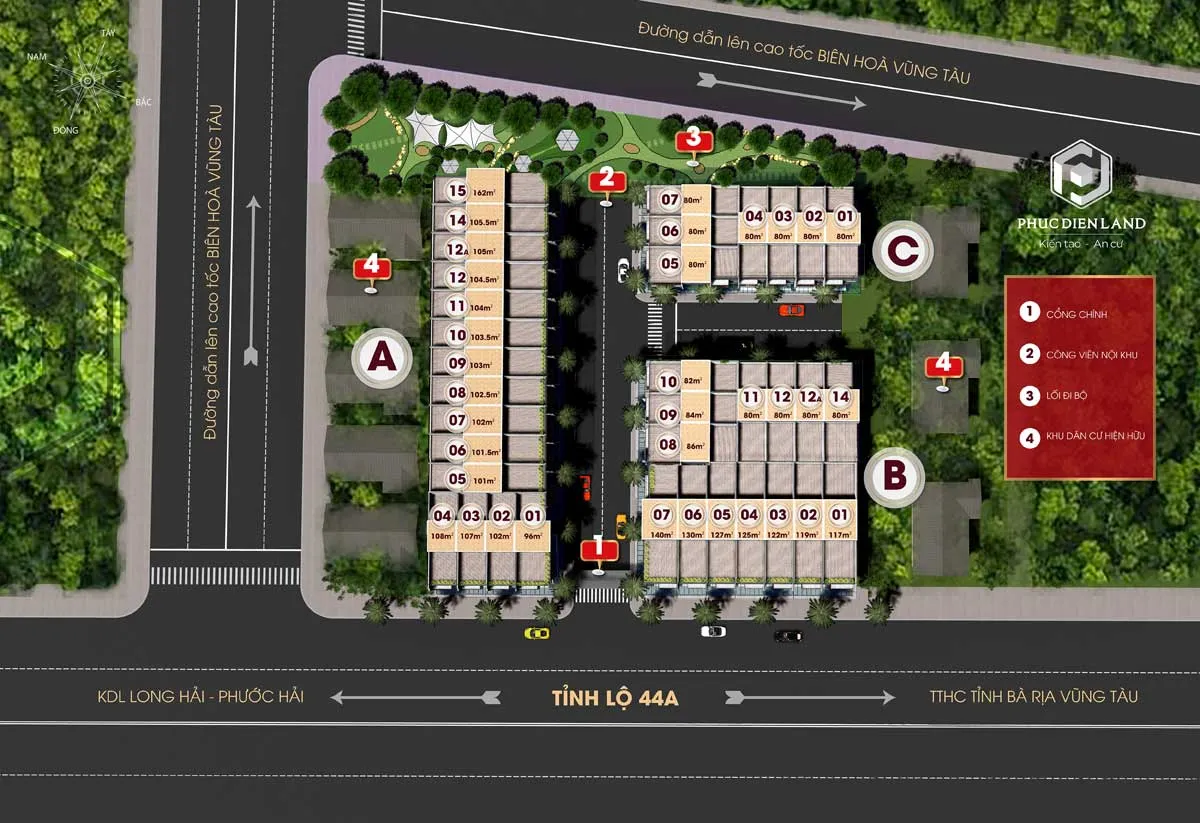 KHU DÂN CƯ LONG ĐIỀN BÀ RỊA 7 Mặt bằng Dự án Khu dân cư Long Điền Bà Rịa Vũng Tàu