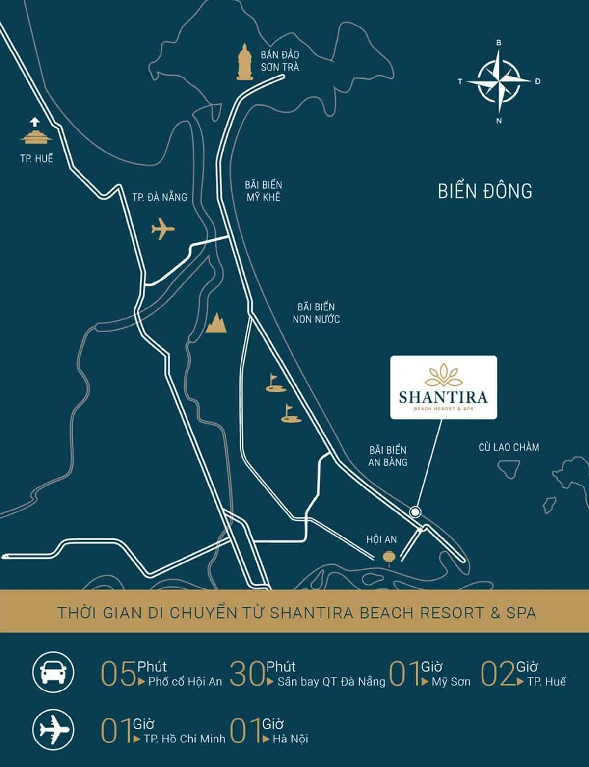 SHANTIRA RESORT & SPA HỘI AN 3 Vị trí Dự án Biệt Thự & Căn hộ Condotel Shantira Resort & Spa Hội An