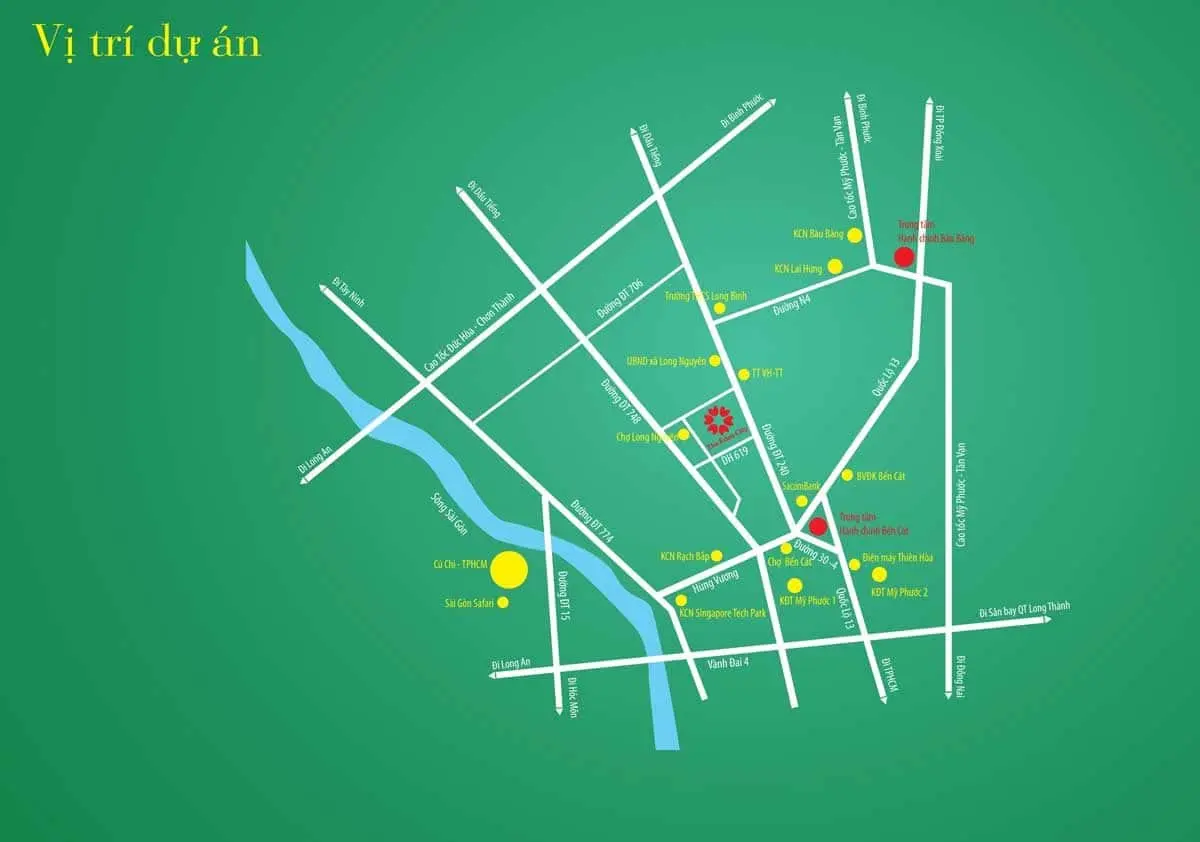 THE EDEN CITY 3 Vị trí Dự án The Eden City Bàu Bàng Bình Dương