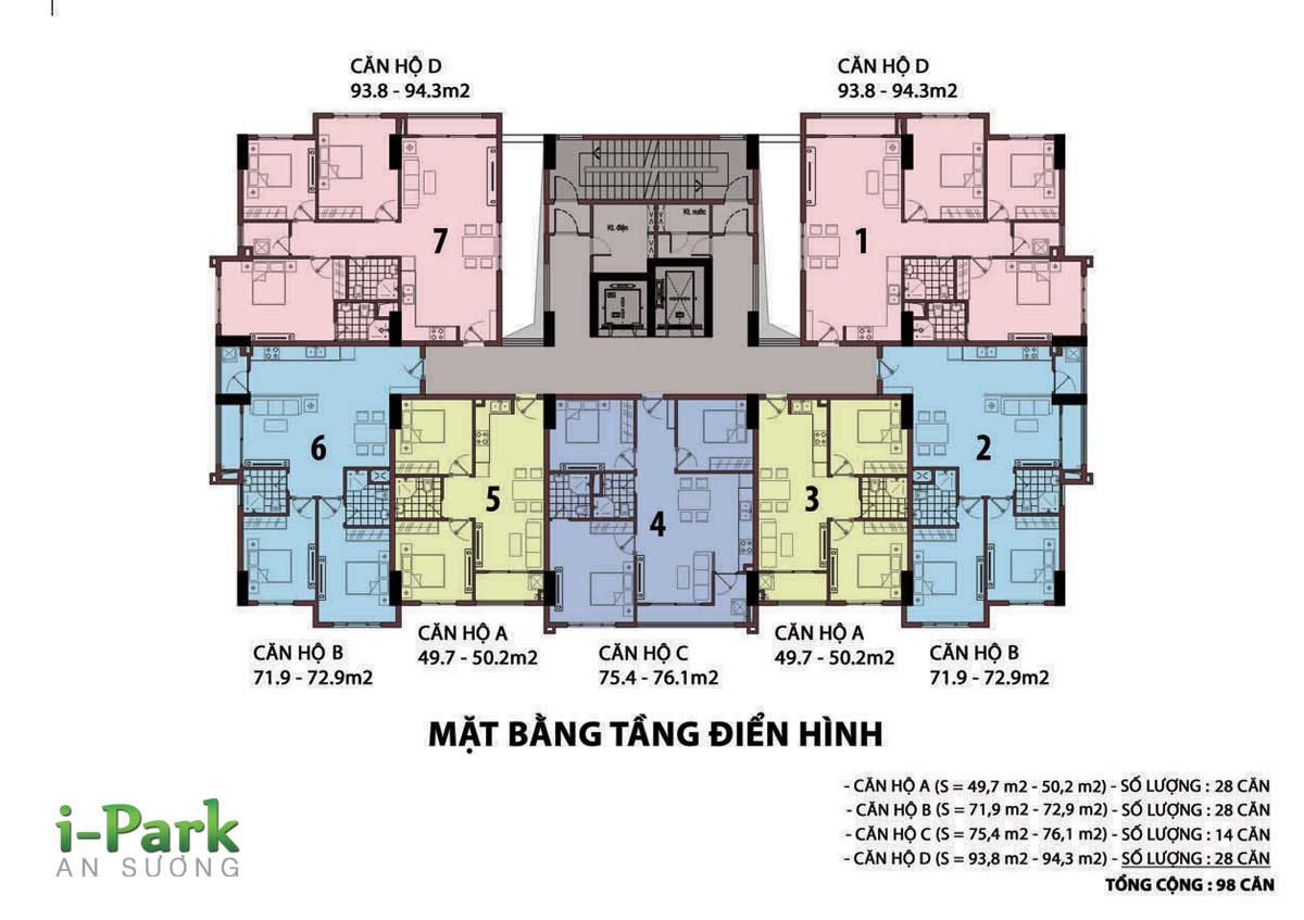 Mặt bằng Dự án Căn hộ I-Park An Sương Quận 12