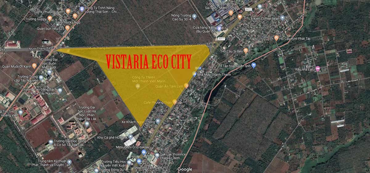 Vị trí Dự án Vistaria Eco City