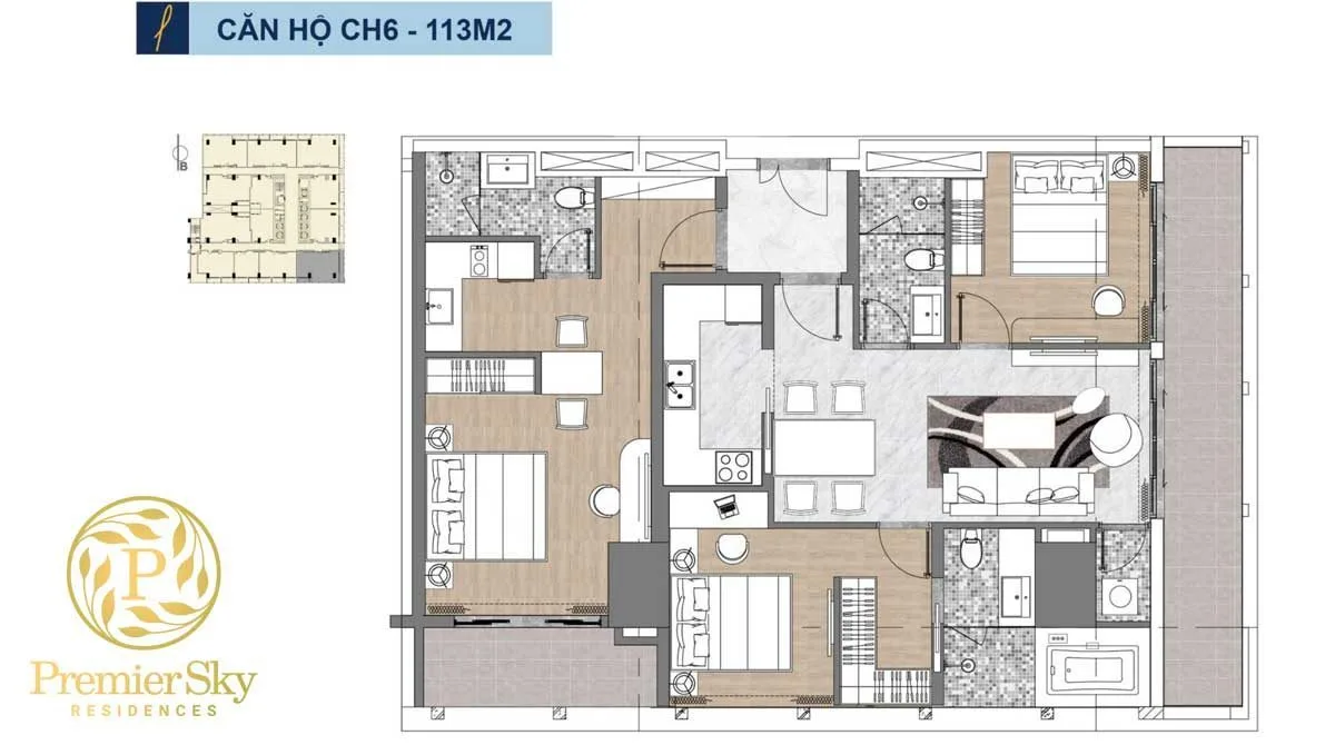 thiet-ke-can-ho-premier-sky-residence-CH6-113m2 thiet-ke-can-ho-premier-sky-residence-CH6-113m2