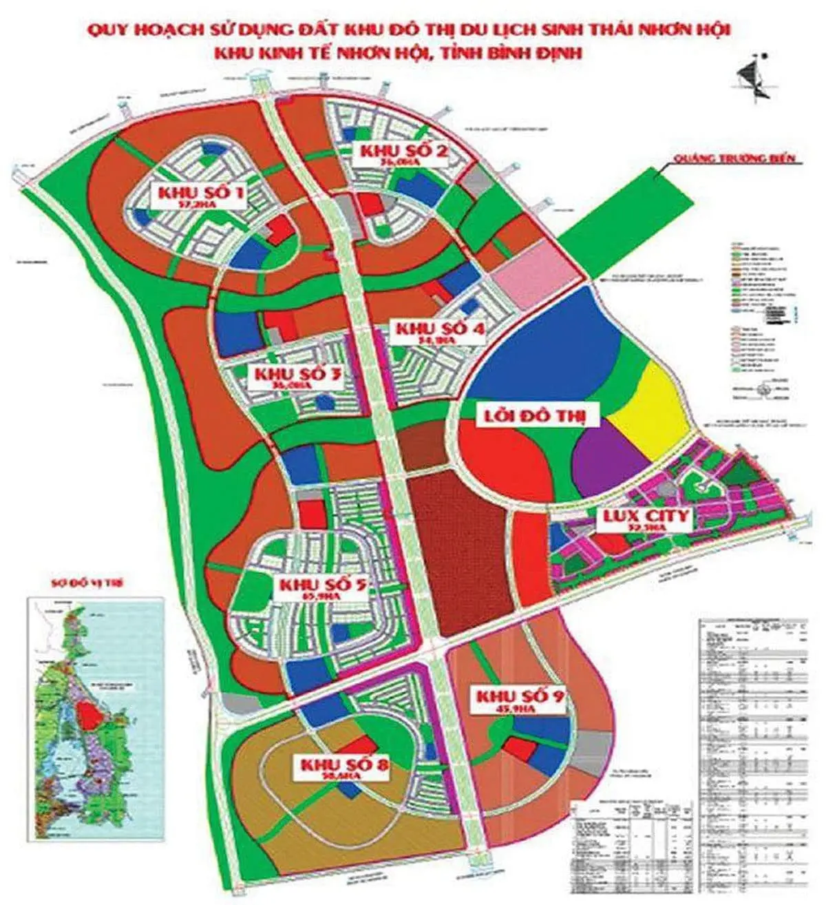 Merry City 3 Bản đồ Quy hoạch sử dụng đất Khu Đô thị du lịch sinh thái Nhơn Hội, Bình Định