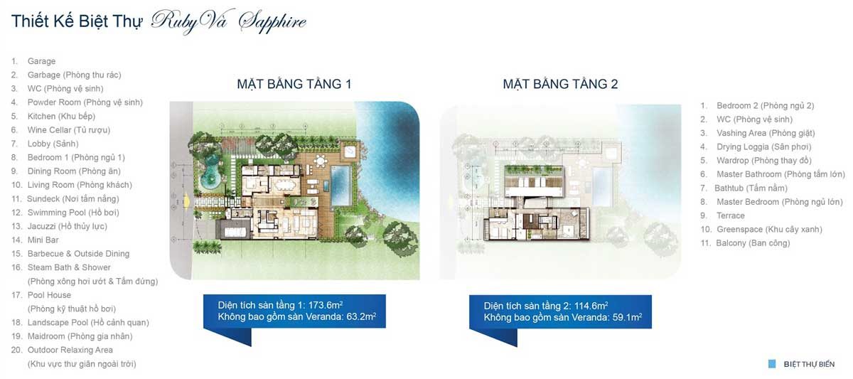 Thiết kế Biệt thự Rubt & Sapphire Blue Sapphire Vũng Tàu