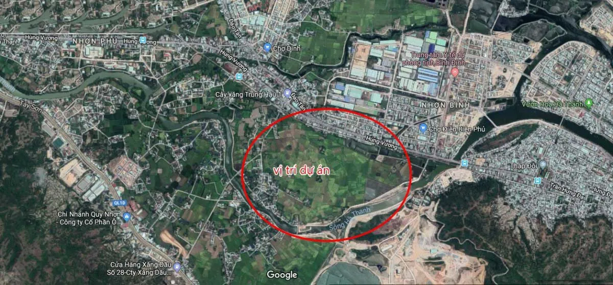 Khu Đô Thị Nam Đường Hùng Vương 3 Vị trí Dự án Khu Đô Thị Nam Đường Hùng Vương Quy Nhơn Bình Định