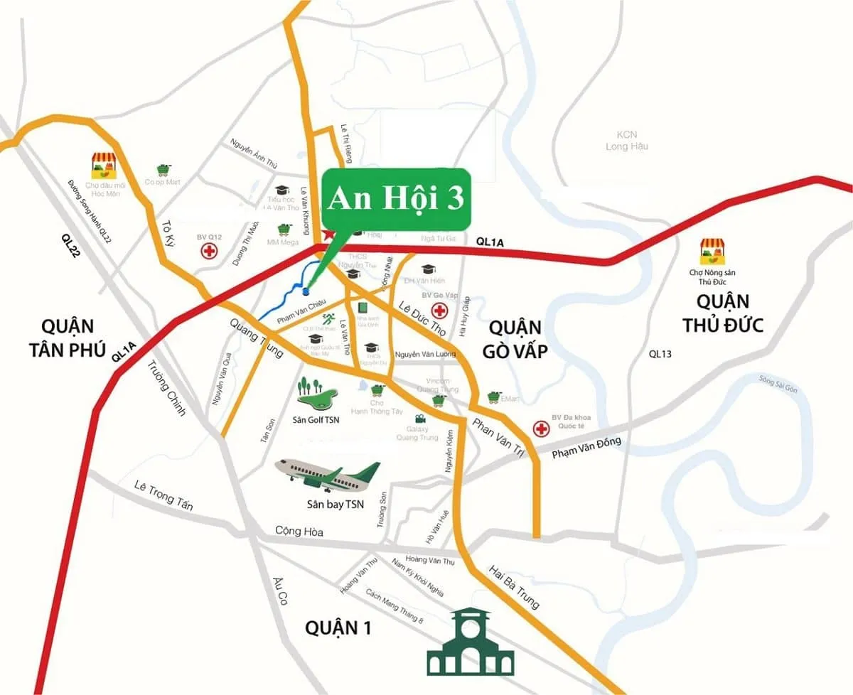 RESCO AN HỘI 3 GÒ VẤP 3 Vị trí Dự án Căn hộ Resco An Hội 3