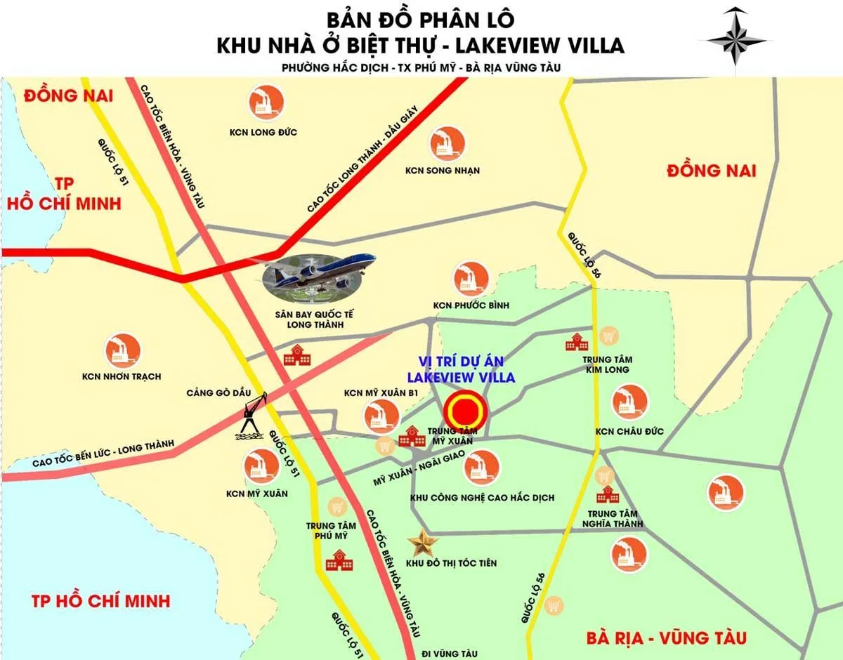 LAKEVIEW VILLA PHÚ MỸ 2 Vị trí Dự án The LakeView Villa Phú Mỹ Bà Rịa Vũng Tàu