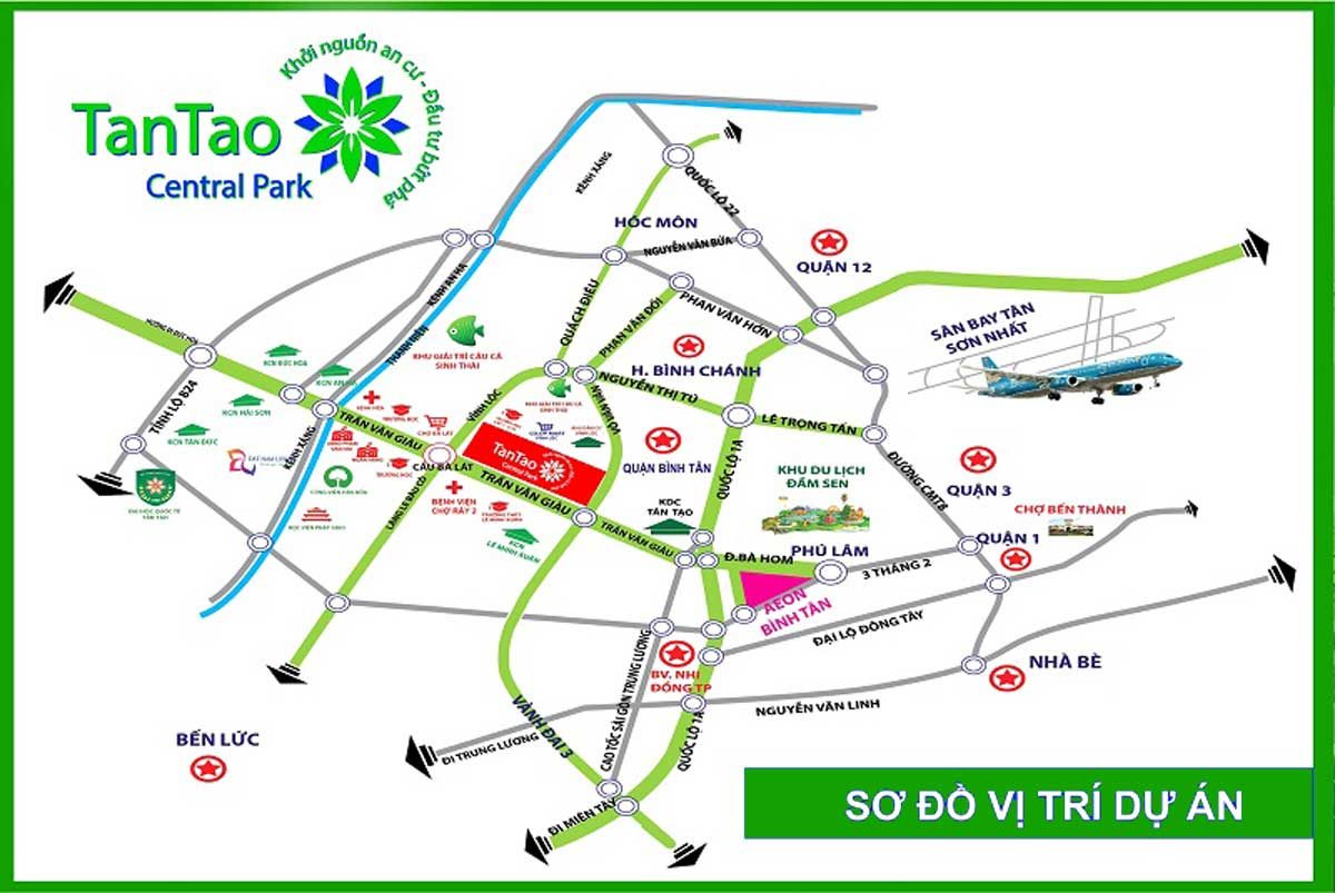 Vị trí Dự án Tân Tạo Central Park Bình Chánh