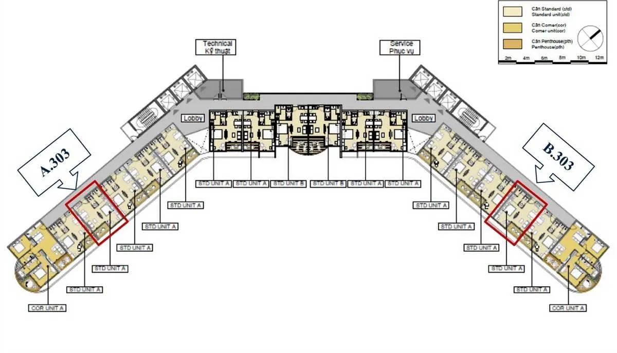 RAMADA BY WYNDHAM HỒ TRÀM STRIP 9 Mặt bằng tầng Condotel Ramada Kahuna Hồ Tràm Strip
