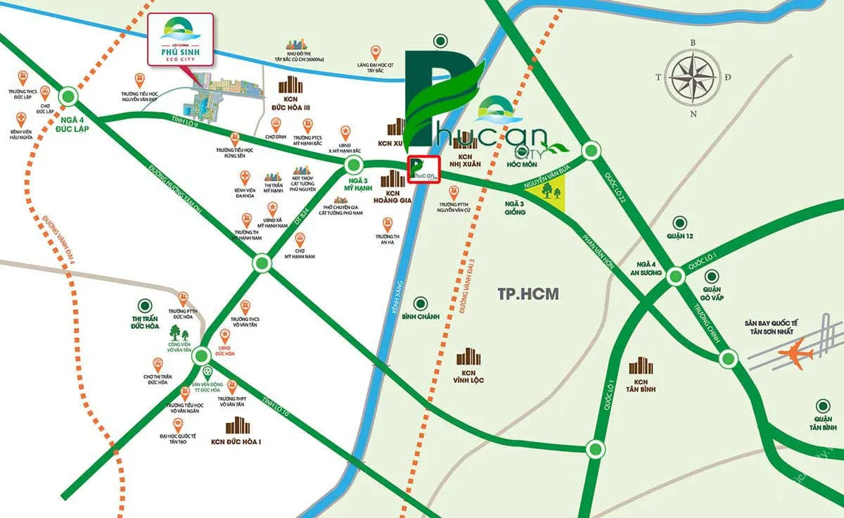 ÁN BIỆT THỰ PHÚC AN CITY 2 Vị trí Dự án Biệt thự Phúc An City
