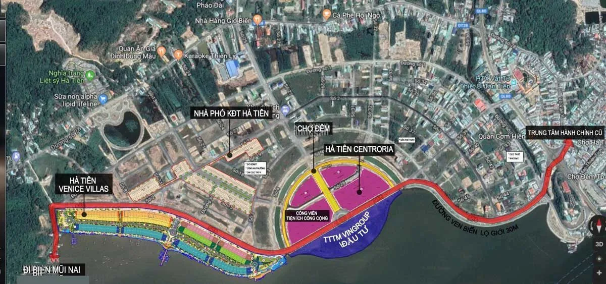 HA TIEN CENTRORIA HÀ TIÊN 4 Vị trí Dự án Hà Tiên Centroria trên Google Maps