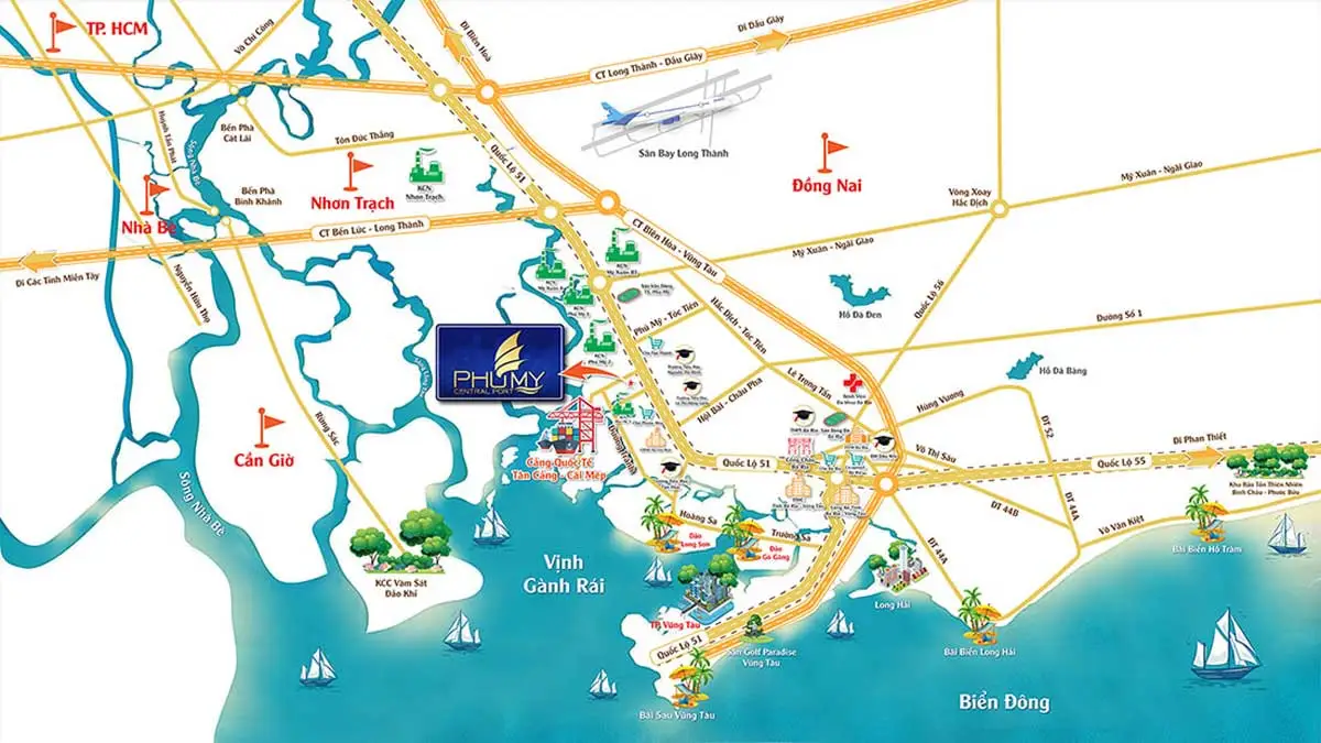 PHÚ MỸ CENTRAL PORT 2 Vị trí Dự án Đất nền Phú Mỹ Central Port