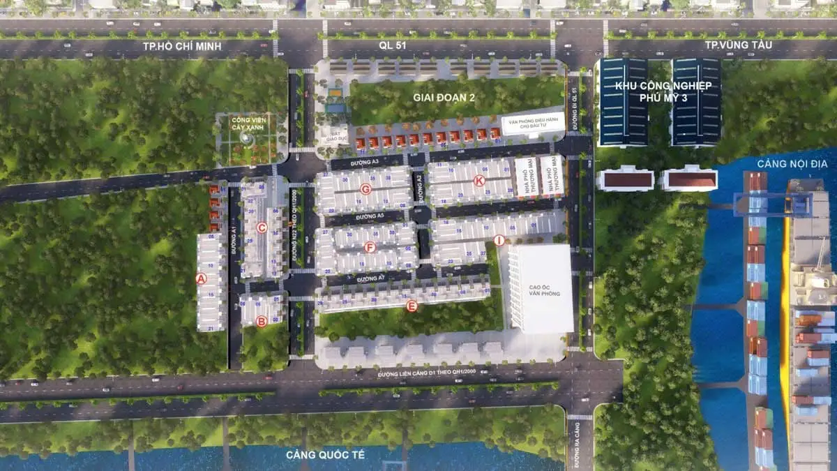 PHÚ MỸ CENTRAL PORT 7 Mặt bằng Tổng thể Dự án Phú Mỹ Central Port