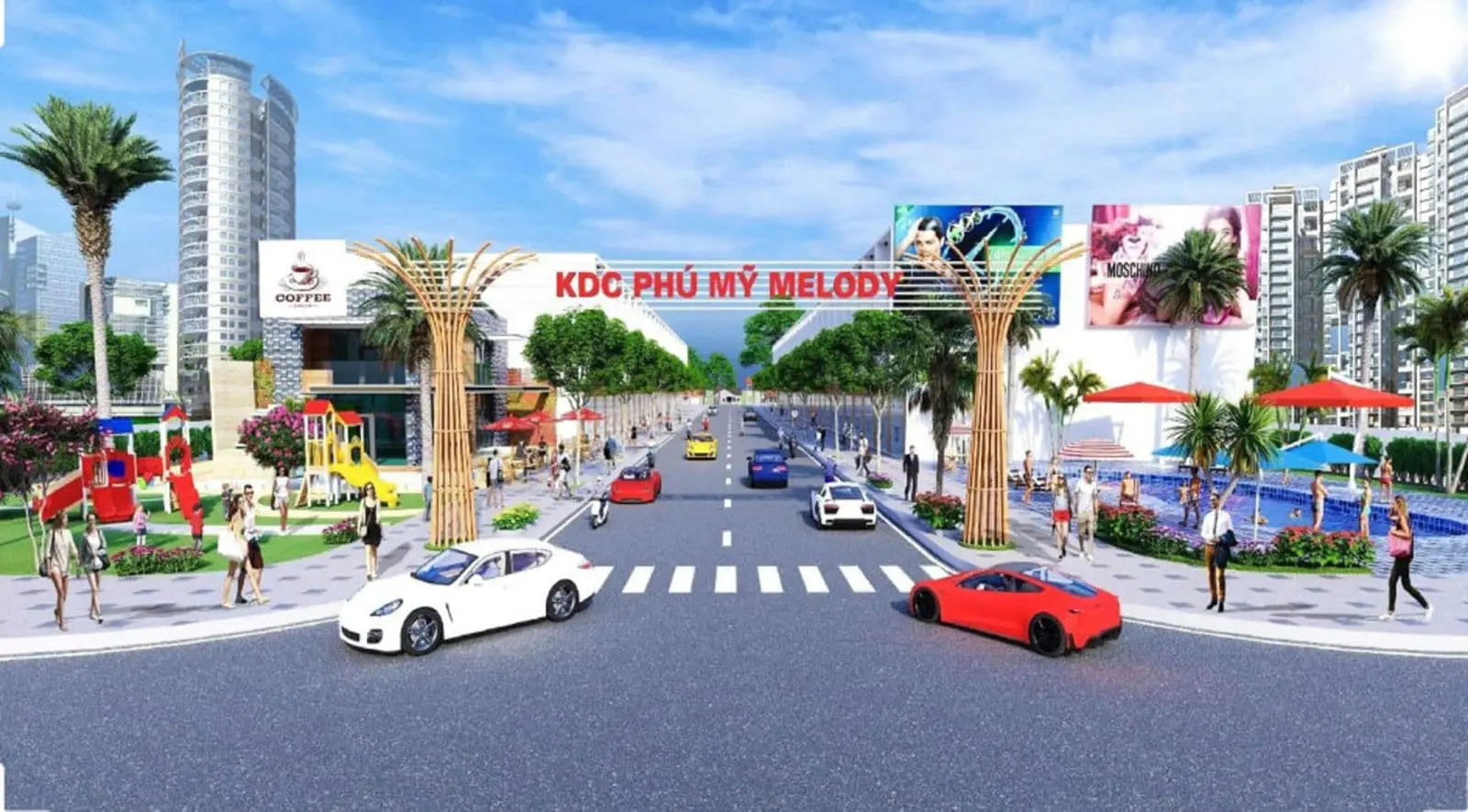 PHÚ MỸ MELODY BÀ RỊA 2 Cổng Dự án Phú Mỹ Melody
