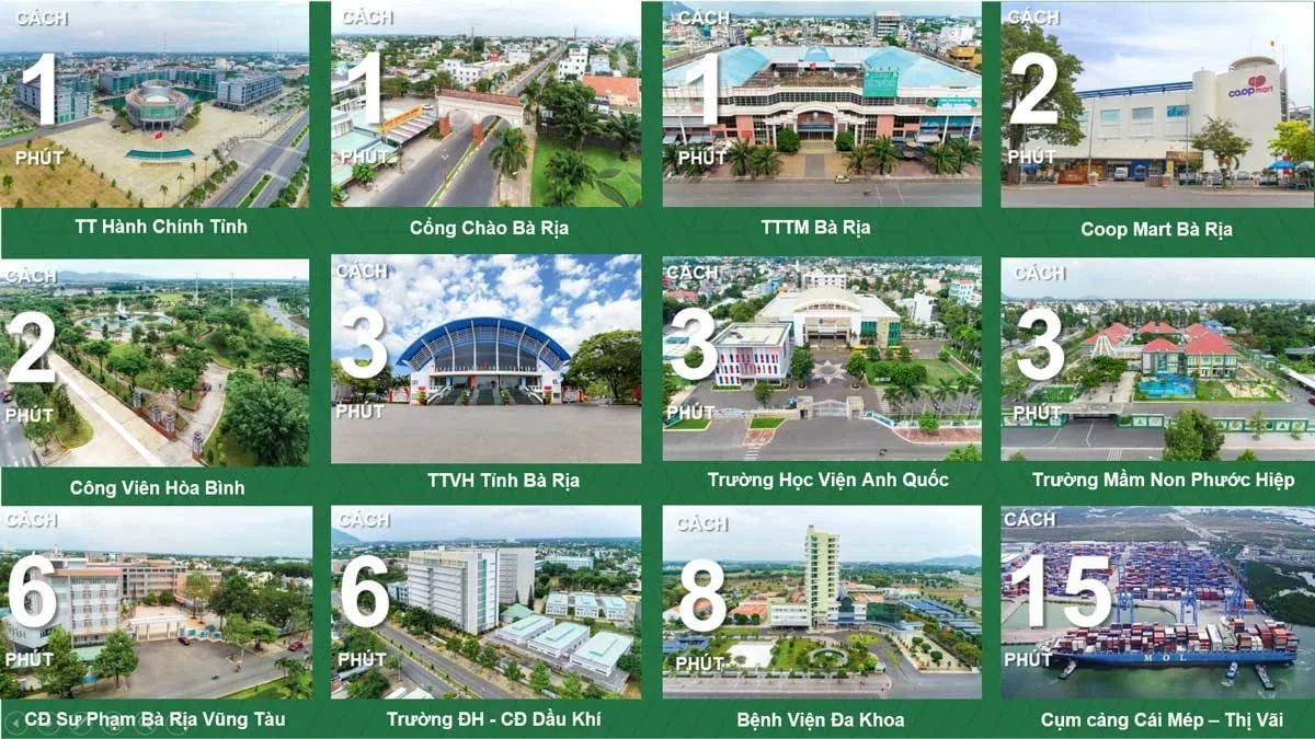 BARIA CITY GATE 6 Các tiện ích sung quanh Bà Rịa City Gate