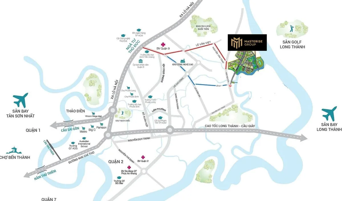 MASTERISE GRAND PARK QUẬN 9 3 Vị trí Dự án Căn hộ Masterise Grand Park Quận 9