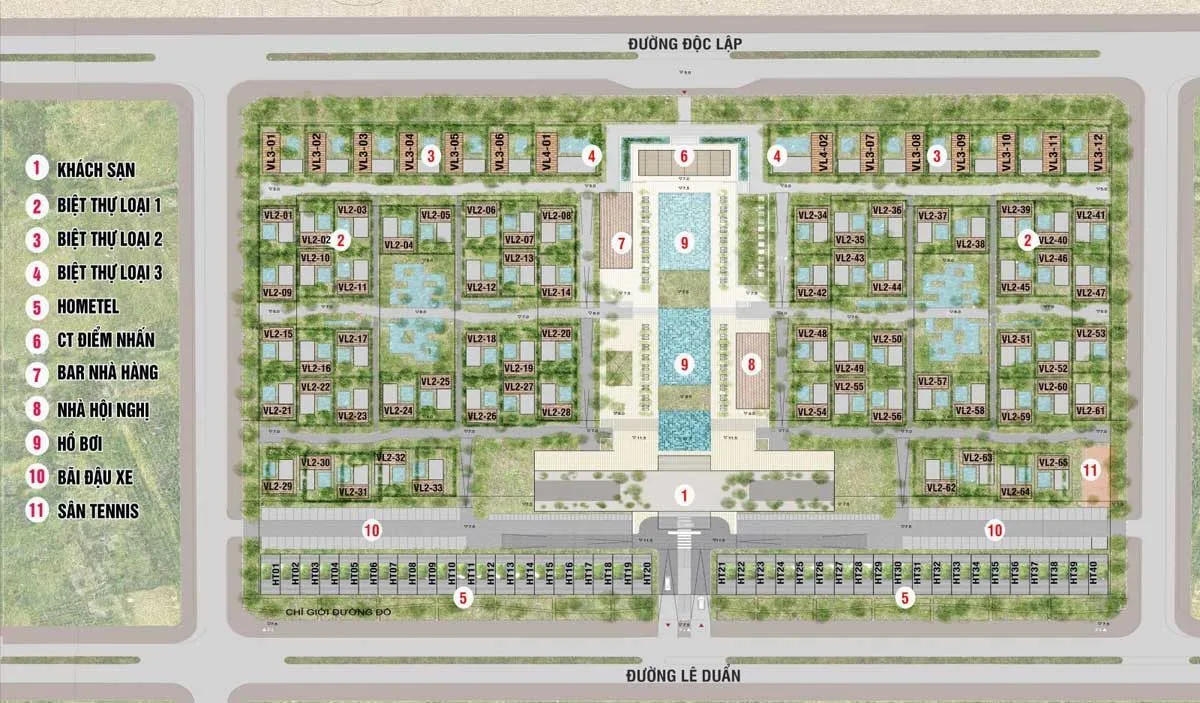 ROSA ALBA RESORT PHÚ YÊN 7 Mặt bằng phân lô Dự án Rosa Alba Resort