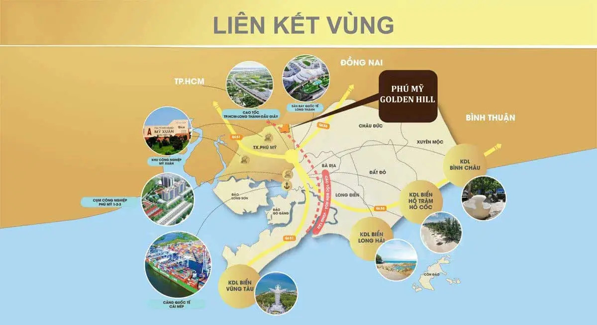 PHÚ MỸ GOLDEN HILL 3 Tiện ích Liên kết vùng Dự án Phú Mỹ Golden Hill