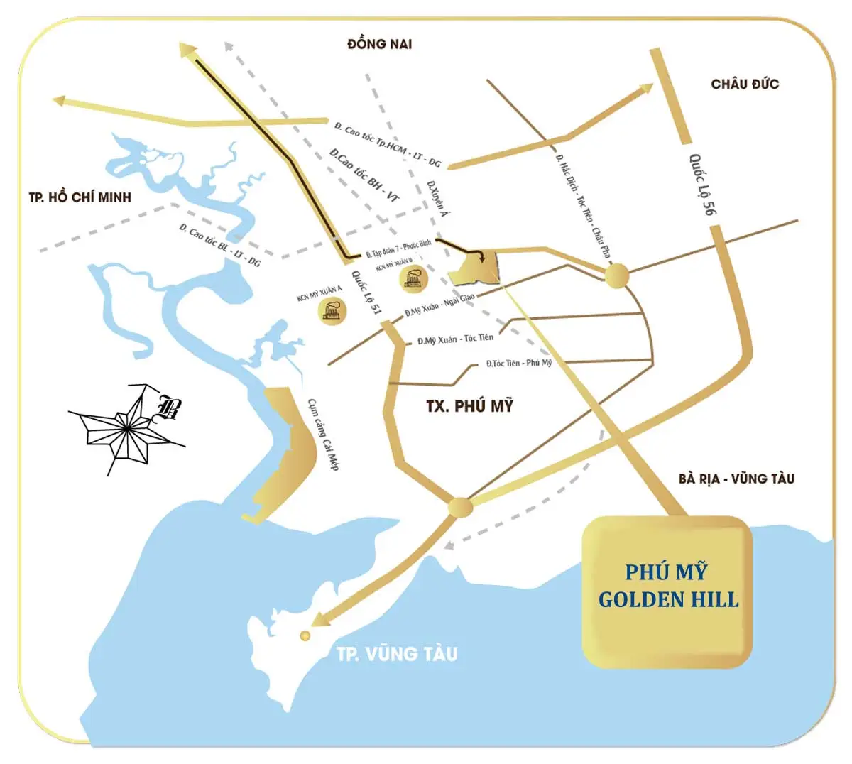 PHÚ MỸ GOLDEN HILL 2 Vị trí Dự án Phú Mỹ Golden Hill