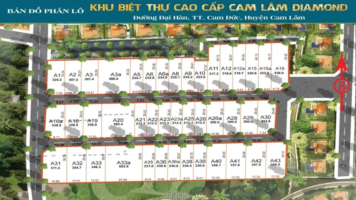 CAM LÂM DIAMOND CAM RANH 5 Mặt bằng Phân lô Dự án Cam Lâm Diamond