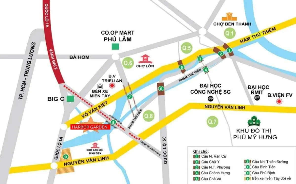 HARBOR GARDEN QUẬN 8 3 Vị trí Dự án Nhà phố Harbor Garden Quận 8