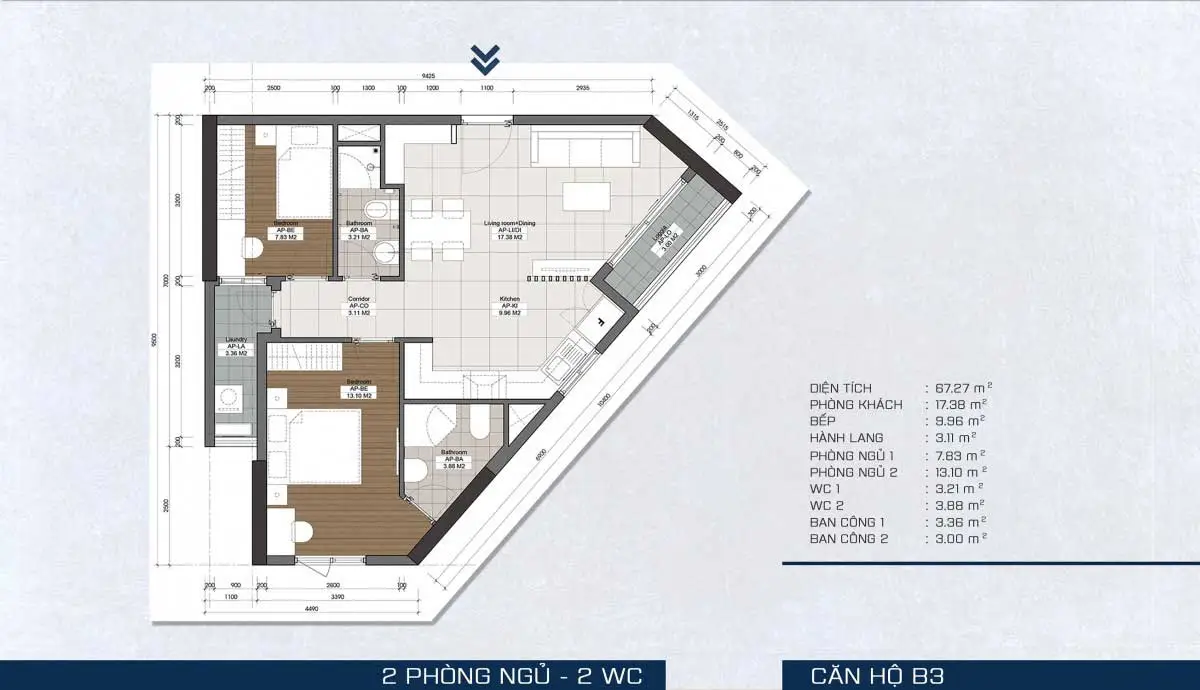 THE PEGASUITE 3 QUẬN 7 11 thiet-ke-can-ho-B3-the-pegasuite-3