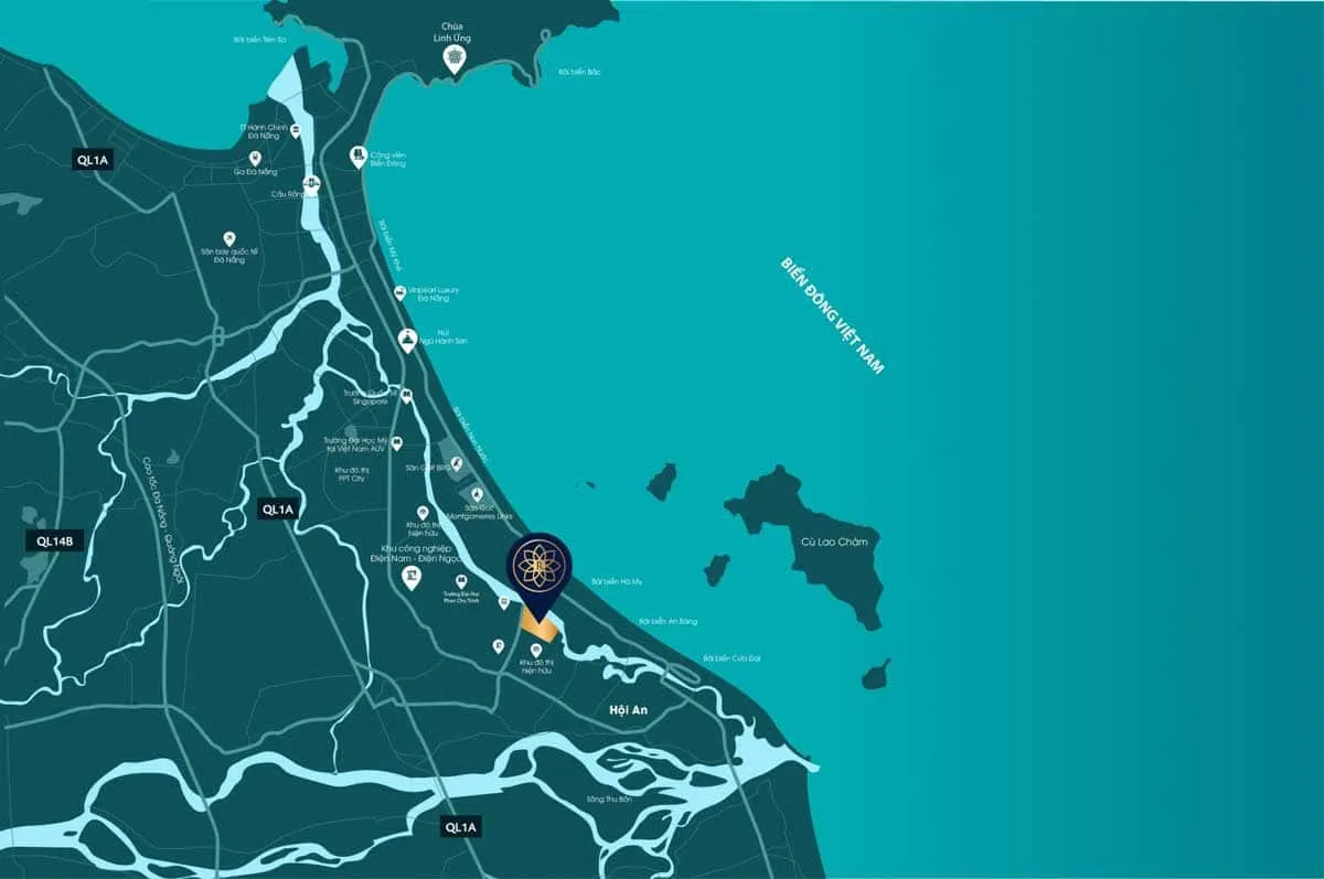 Rosa Riverside Complex Đà Nẵng 3 Vị trí Dự án Đất nền Rosa Riverside Complex