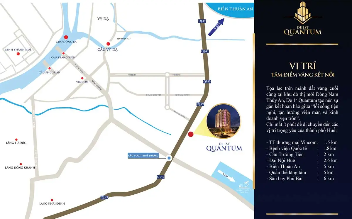 Vị trí Dự án Căn hộ De 1st Quantum Huế Vị trí Dự án Căn hộ De 1st Quantum Huế