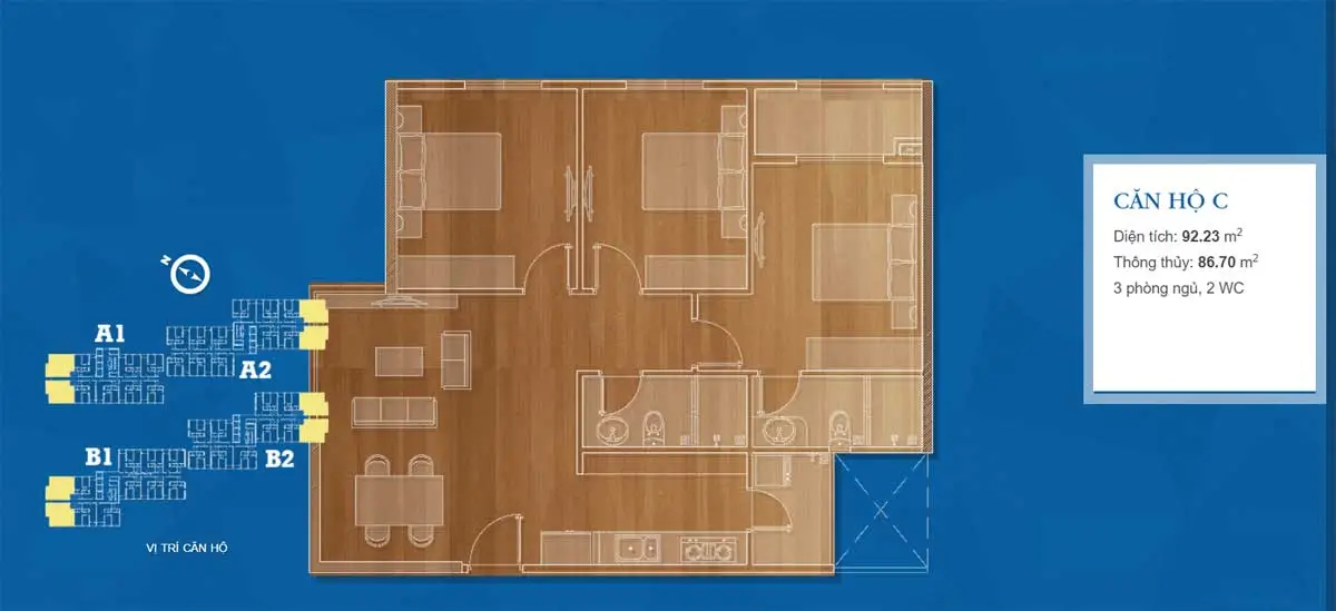 CITY GATE 1 QUẬN 8 6 Thiết kế Căn hộ loại C City Gate Quận 8