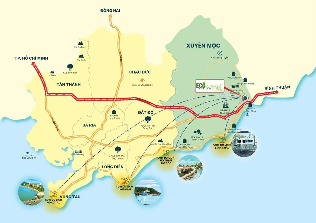 ECO BANGKOK VILLAS BÌNH CHÂU 2 Vị trí Dự án Eco Bangkok Villas