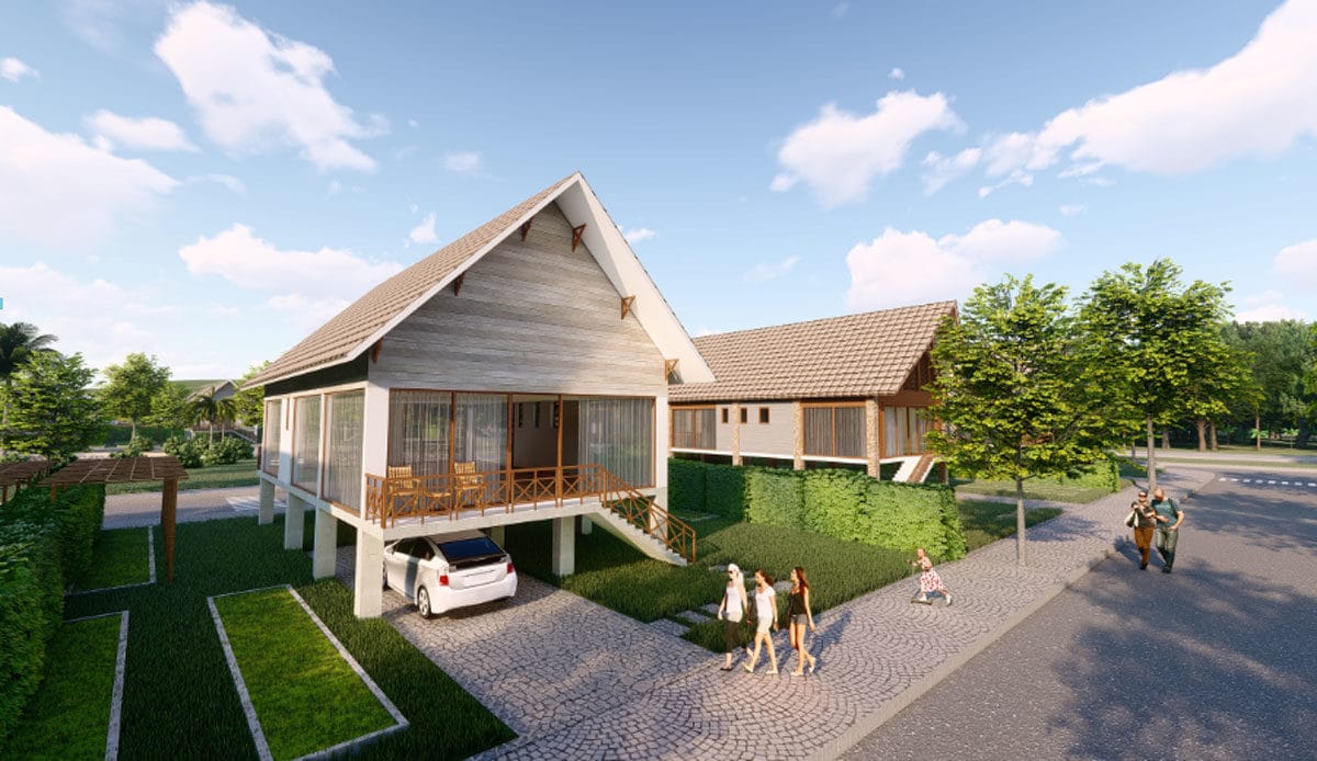 Thiết kế biệt thự mẫu Dự án Eco Bangkok Villas Bình Châu