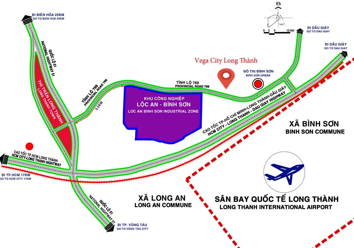 VEGA CITY LONG THÀNH 3 Vị trí Dự án Vega City Long Thành Đồng Nai