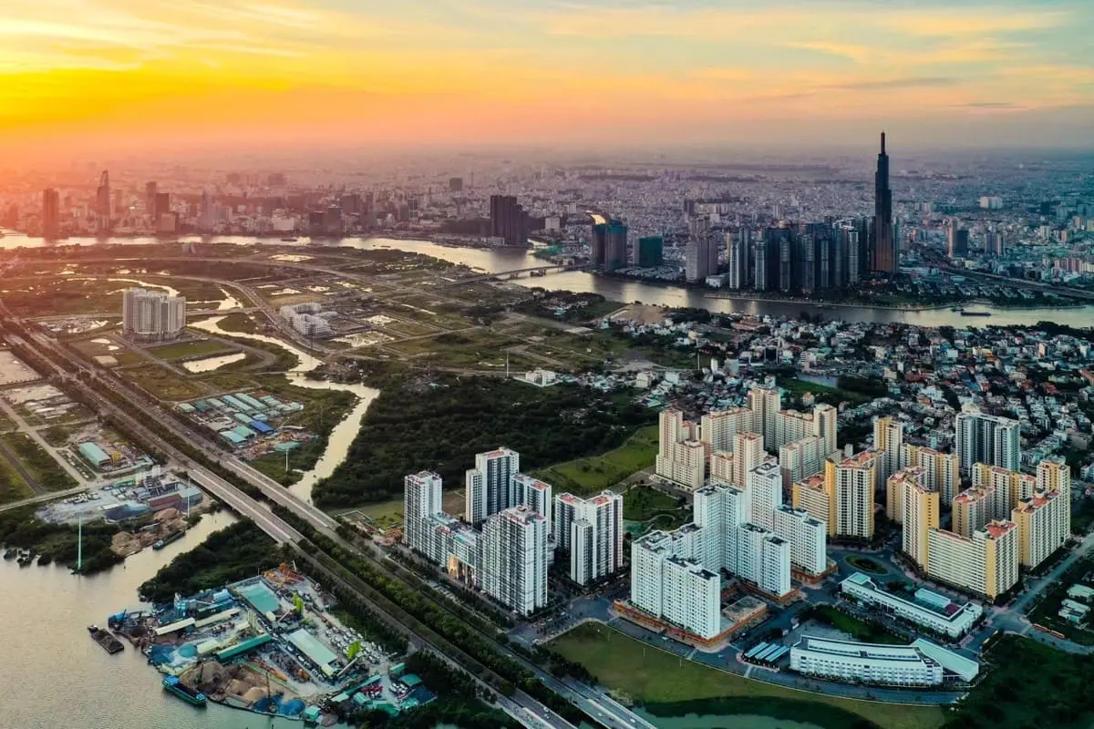 NEW CITY THỦ THIÊM 3 Hình ảnh hoàng hôn tại New City Thủ Thiêm