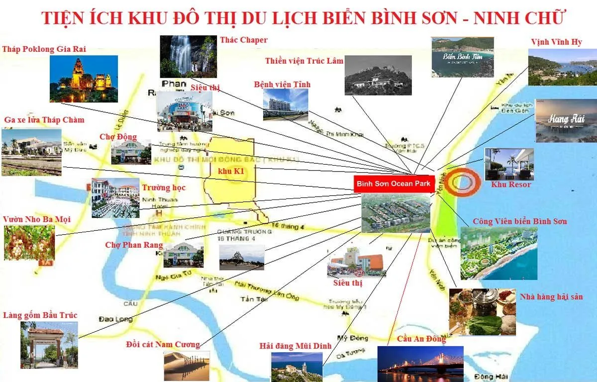 BÌNH SƠN OCEAN PARK 6 Tiện ích kết nối khu vực Bình Sơn Ocean Park Ninh Chữ Ninh Thuận