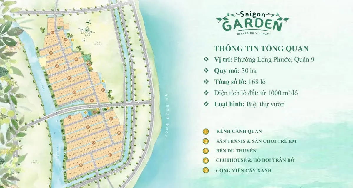 SAIGON GARDEN RIVERSIDE VILLAGE 10 Mặt bằng phân lô Dự án Saigon Garden Riverside Village Quận 9