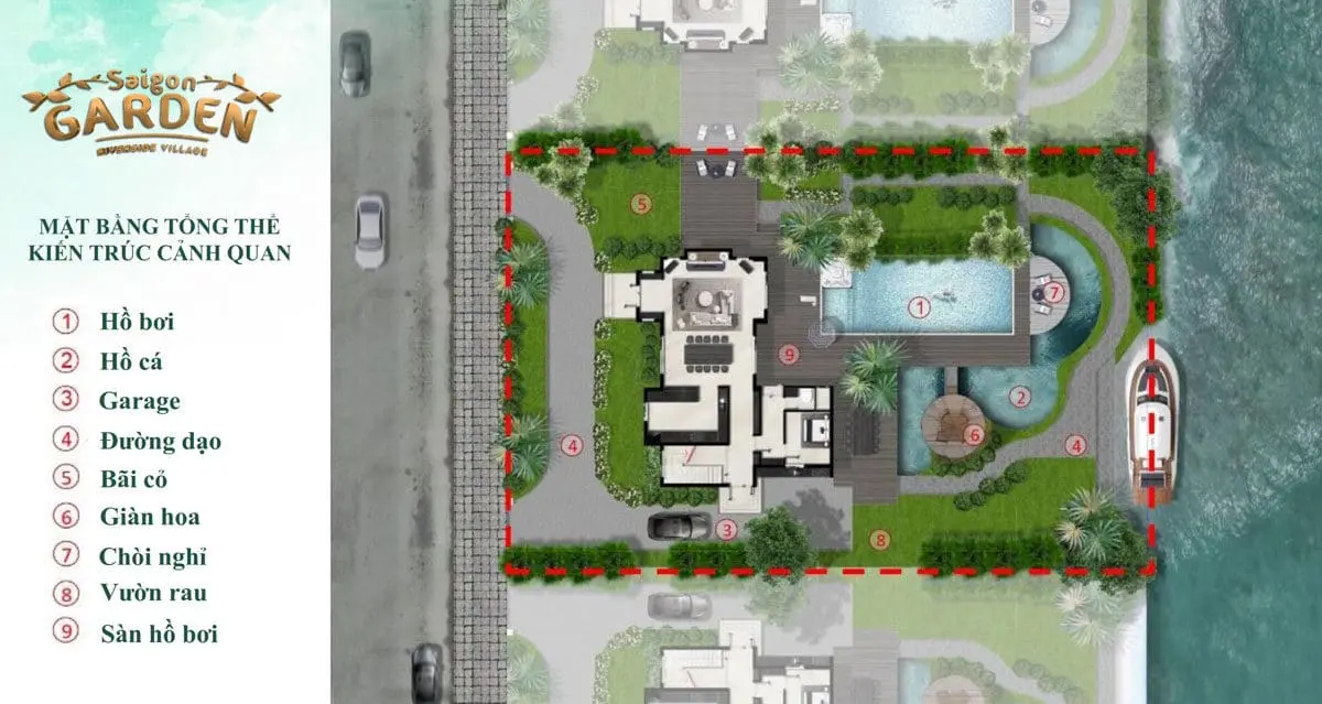 SAIGON GARDEN RIVERSIDE VILLAGE 21 Thiết kế Tổng quan kiến trúc Biệt thự 02 Dự án Saigon Garden Riverside Village Quận 9